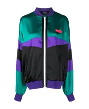 Dsquared2 Colour-Block Zipped Bomber Jacket IT42,IT38 Black