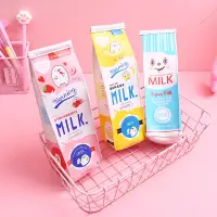在飛比找蝦皮購物優惠-卡通牛奶盒鉛筆盒少女心可愛韓國創意大容量文具盒簡約鉛筆盒
