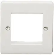 CRABTREE - 1 Gang 2 Module Wall Plate, White Moulded