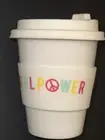 Maxwell & Williams Coffee To Go White Porcelain Cup With Silicone Lid Girl