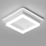 24W Square Hallway Light, Modern Flush Mount Led Ceiling Light,White Acrylic Clo