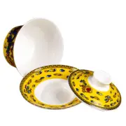 Chinese Bowl Lip Cup Coffee Cup and Saucer Ancient Tea Cup Set Vintage Teaware