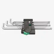 Wera 073594 Hex + Ball End Hex Metric L-key Clip Set