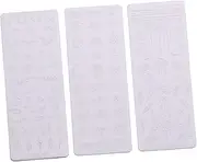 Vaguelly 3pcs Nail Stencil for Festival Nail Art DIY Manicure Templates for Women Easy to Use for Creating Stunning Holiday Designs