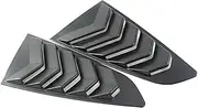 YJVVWQVF Car Rear Window Louver Compatible for Mustang 2015 2016 2017 2018 2019 2020 Shutter Cover Side Vent Trim Sticker Scoop Accessories(Matte Black)