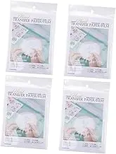 Homoyoyo 16Pcs Water Soluble Film for Embroidery DIY Cold Water Soluble Stabilizer for Clothing Custom Designs Easy to Use Cut for Crafting