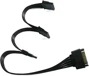 DLAHPJPT 1 PCS PC Server Computer Hard Drive 5Pin SATA to 3 Male Female Splitter Power Cable 8AWG