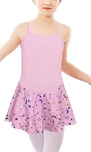 [AIEOE] Ballet Leotards for Girls Ruffle Sleeve Ballet Dance Dress Tutu Skirted Leotard Sparkle Dance Leotard for Girls 2-9 Years