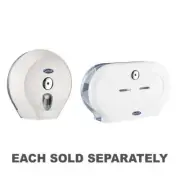 Sorbent High-Quality Jumbo Tissue Toilet Roll Dispenser in Clean White Finish