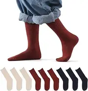 [MINI PANDA] 9 pairs of girls crew socks, Boys' and girls' cute ruffle socks
