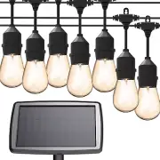 Luces Solares de Cadena 15 Bombillas LED Impermeables para Exteriores 44 pies