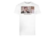 The Office Mens Noooo!! Michael Scott T-Shirt (White) (L)