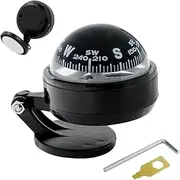 Car Dashboard Compass, Compass for Assembly of Light Weight Board Compass Ball Automatically Adjustable - Directional Tool with Adhesive Tape D
