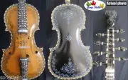 Hand made Norwegian fiddle 4/4 violin 4*4 Hardanger fiddle great sound #10979