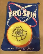 NOS 80s Yo Yo Pro Spin Stinger Orange Yellow DF Duncan Sale NIP Vintage Toy Yoyo