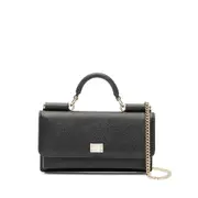 [Dolce & Gabbana] Dolce & Gabbana Embossed-iguana Leather Clutch Bag ONE SIZE BLACK