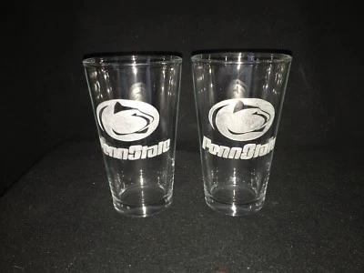 Penn State Hand Etched (with a Dremel) Pint Glasses!