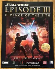 LucasArts STAR WARS REVENGE OF THE SITH store display video game poster 22x28