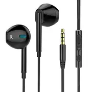 M15 Noise Reduction In-Ear Subwoofer Wired Earphones Mobile Computer Metal Headphone - Black
