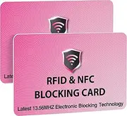 [SAITECH IT] RFID Blocking Cards Protect Your Entire Wallet, Purse, and Cards from NFC Contactless Theft Wallet for Men & Women - Pink, Pink, 2 Pcs Pink, Rf