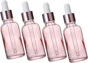 Vaguelly 4Pcs Essential Oil Dropper Bottles Travel Friendly Multi Function Glass Containers for Perfume Essence and Liquid Storage Leak Design for Women