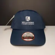 Imperial Golf Hat Cap Wells Fargo Championship Adjustable Hook And Loop Blue