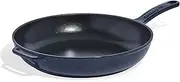 Made In Cookware - Enameled Cast Iron Skillet - Blue - Exceptional Heat Retention & Durability - Professional Cookware - Crafted in France - Induction Compatible