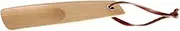 [Healeved] Beech Long Handle Shoehorn Lightweight Durable Shoe Lifter for Men Women with Hanging Strap Comfortable Use for Home Office Travel Relieves Back and Knee