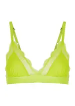 Love Stories Love Lace Lace-trimmed Soft-cup bra - Lime 32C/D (32 C/D)