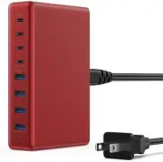 200W GaN USB C Charging Hub with 8 Ports and Fast PD 65W Adapter