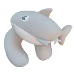 FARGLORY OCEAN PARK遠雄海洋公園 鯊魚造型玩偶頸枕 鯊魚娃娃 鯊魚玩偶 灰色