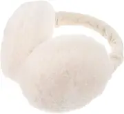 [Healvian] Plush Ear Warmers for Women Winter Earmuffs Cute White Ear Covers with Impeccable Craftsmanship for Outdoor Activities and Cold Weather Protection