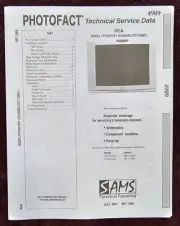 Sams Photofact 4909 Service Manual for RCA F27450TX01, F27450TX2, F27450YX1