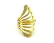 Adjustable Ring Matte Gold Plated Brass (19mm 9US inner size - Adjustable ) 3211
