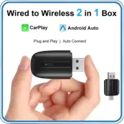 2 in 1 Wireless CarPlay Adapter USB BT Dongle Box For Apple CarPlay Android Auto