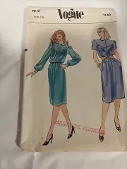 UNCUT Vintage Vogue Sewing Pattern Misses Sz 16 #7910