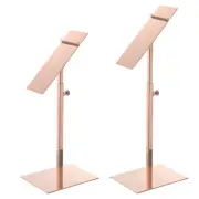 2 Pcs Shoe Display Stand Adjustable Height 9.45''-15.75'' Shoe Rack Rose Gold
