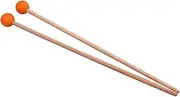 EPIGEIST 1 Pair Orange Wood Handle Bell Mallets Durable Percussion Mallet Sticks for Glockenspiel and Drum Instruments for Early Education and Music Learning
