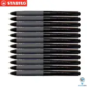 12pcs Stabilo 388 Exam Grade Ball Point Pen | Black Red Blue Pens | Stationeries
