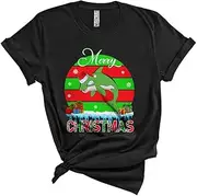 [Generic] Merry Christmas, Cute X-mas Retro Santa Orca Animal Lover, Matching Pajama Family Group Unisex T-Shirt