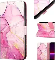 [PONRFEKT] for Oppo Find X5 Pro Painted Case,Shockproof Case Cover with Card Holder and Kickstand,3D Painted PU Leather Magnetic Flip Wallet Phone Cover,LS001
