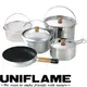 【UNIFLAME 日本 FAN5 DX不鏽鋼鍋具組 】鍋具/套鍋/U660232