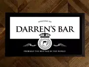Bar runner mat - Personalised bar runner Welcome Black & White Beer bar mat