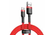 BASEUS 0.50M USB TYPE C Fast Charging Data Sync Charger Cable Cord (Red Head+Red Cable)