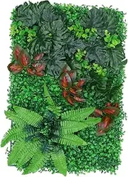 BESPORTBLE Artificial Grass Panel Wall Decor Lifelike Simulation Plant Background for Indoor and Outdoor Use Versatile Decoration for Drywall Fencing Trellises Easy to Cut Install