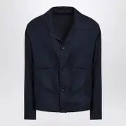 [Tagliatore] Blue Linen Jacket 50 IT Blue