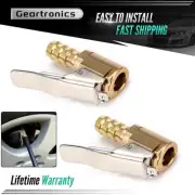 2pcs Open Flow Straight Lock-On Air Chuck with Clip for Tire Inflator Car Tools!