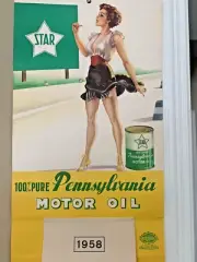 1958 star oil pennyslavania calender RARE!