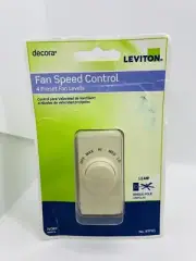 Leviton R23-RTF01-12A 1.5A 120V Ivory Single-Pole Rotary Fan Speed Control NEW