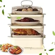 Electric Food Steame, 3 Tier 20L Multifunctional Electric Cooker with 2-Hour Heat Preservation, 1200W Boil Dry Protection and 20-60 Minutes Timer, Insulated Handle, for Veggies, Meats